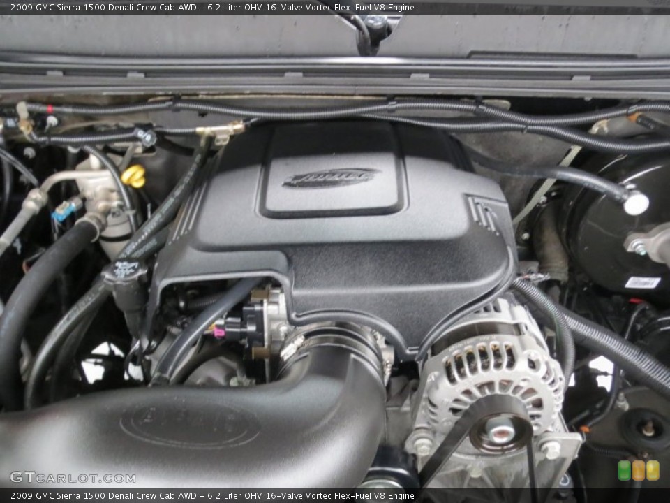 6.2 Liter OHV 16-Valve Vortec Flex-Fuel V8 2009 GMC Sierra 1500 Engine
