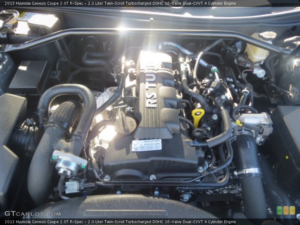 2.0 Liter Twin-Scroll Turbocharged DOHC 16-Valve Dual-CVVT 4 Cylinder Engine for the 2013 Hyundai Genesis Coupe #75985993