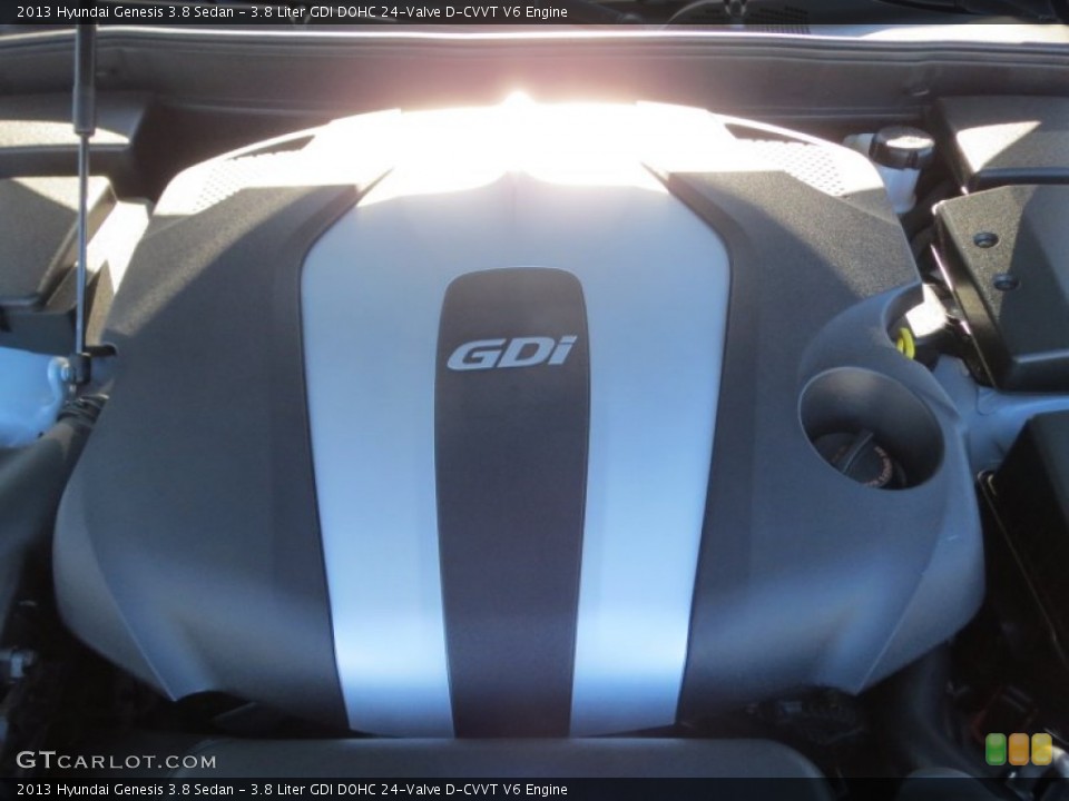 3.8 Liter GDI DOHC 24-Valve D-CVVT V6 2013 Hyundai Genesis Engine
