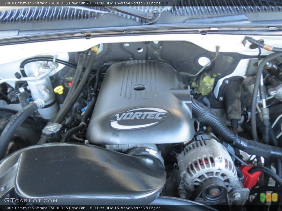 6.0 Liter OHV 16-Valve Vortec V8 2004 Chevrolet Silverado 2500HD Engine
