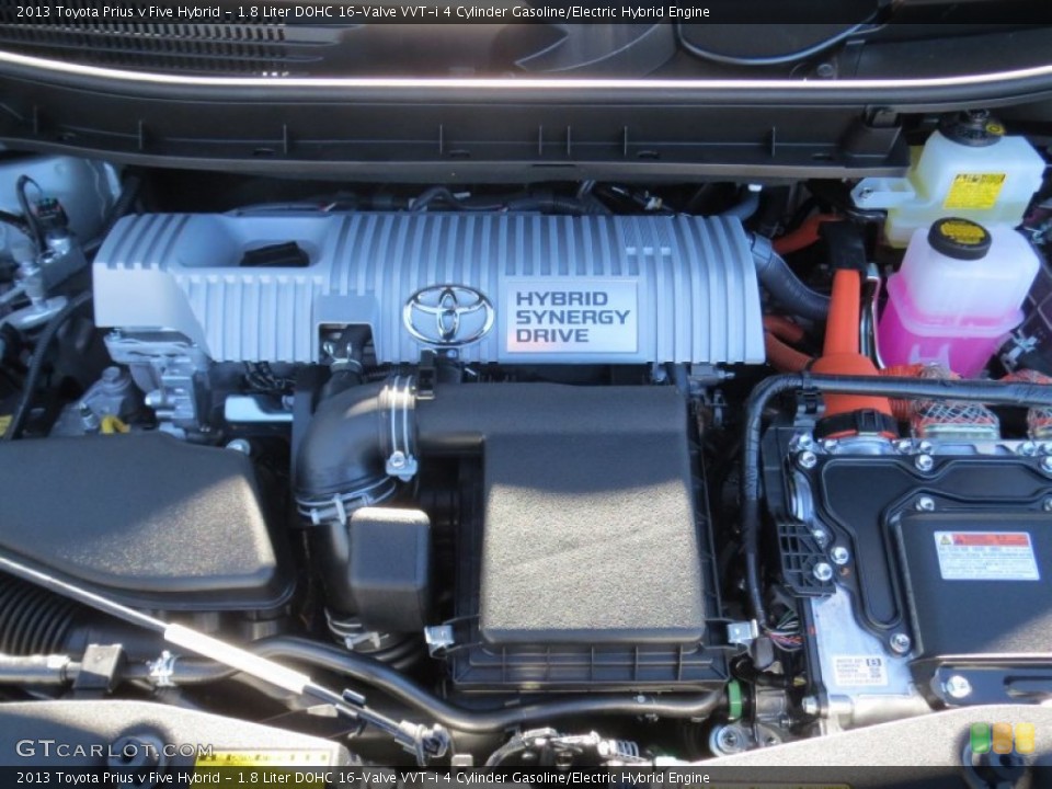 1.8 Liter DOHC 16-Valve VVT-i 4 Cylinder Gasoline/Electric Hybrid Engine for the 2013 Toyota Prius v #76093287