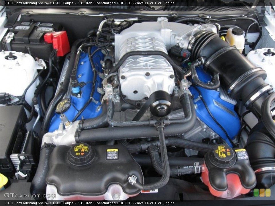 5.8 Liter Supercharged DOHC 32-Valve Ti-VCT V8 Engine for the 2013 Ford Mustang #76160471