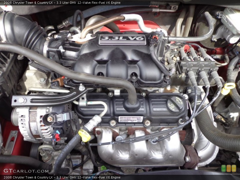 3.3 Liter OHV 12-Valve Flex-Fuel V6 Engine for the 2008 Chrysler Town & Country #76241582