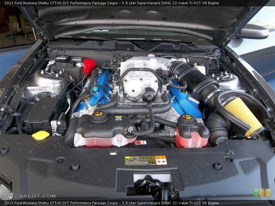 5.8 Liter Supercharged DOHC 32-Valve Ti-VCT V8 Engine for the 2013 Ford Mustang #76253076