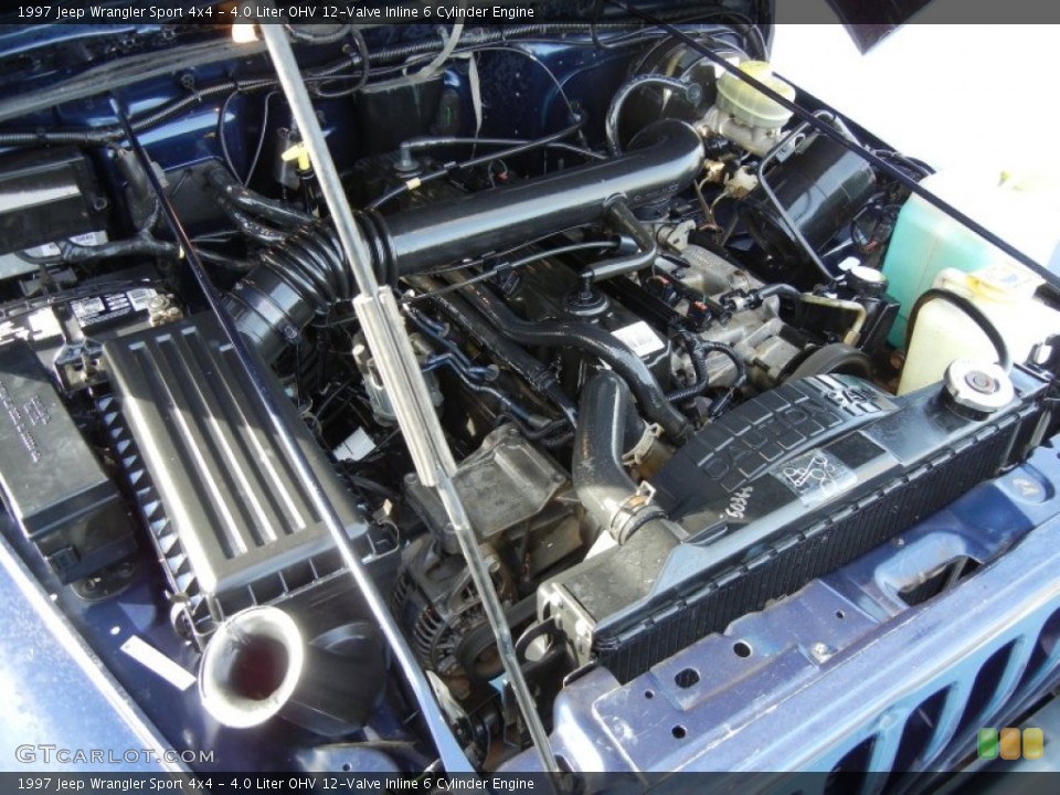 4.0 Liter OHV 12-Valve Inline 6 Cylinder 1997 Jeep Wrangler Engine