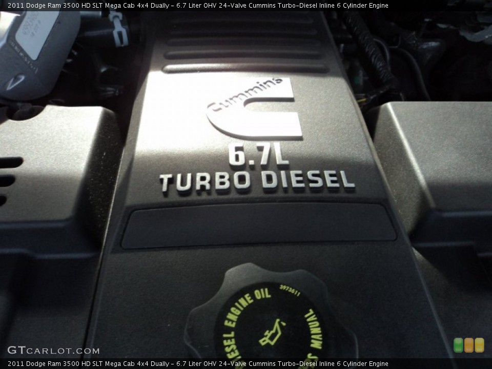 6.7 Liter OHV 24-Valve Cummins Turbo-Diesel Inline 6 Cylinder Engine for the 2011 Dodge Ram 3500 HD #76361195