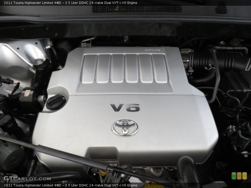 3.5 Liter DOHC 24-Valve Dual VVT-i V6 Engine for the 2011 Toyota Highlander #76375351