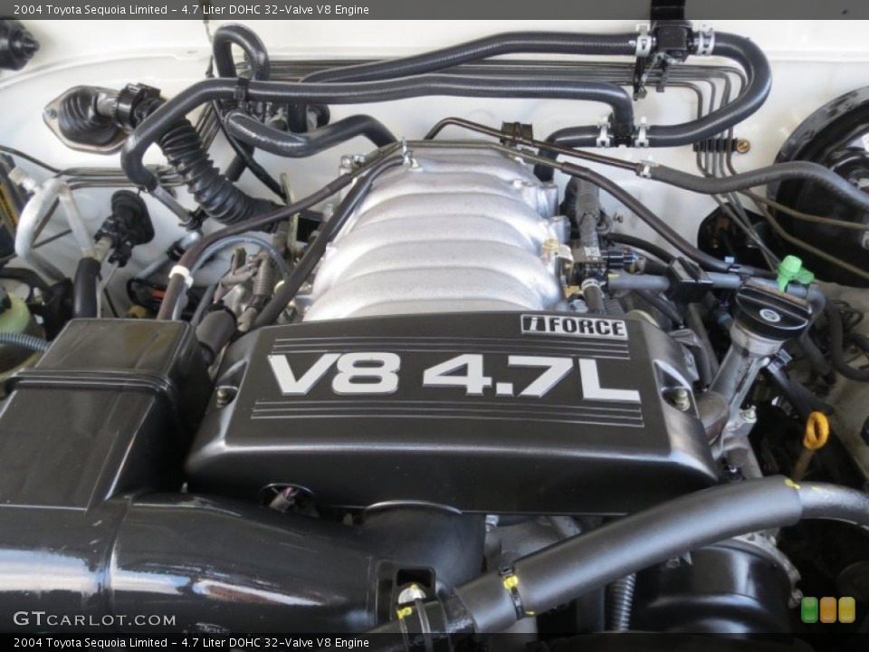 4.7 Liter DOHC 32-Valve V8 2004 Toyota Sequoia Engine
