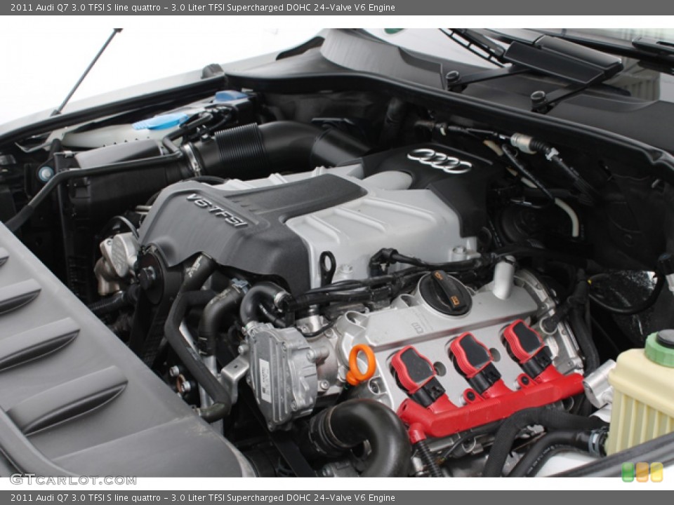 3.0 Liter TFSI Supercharged DOHC 24-Valve V6 2011 Audi Q7 Engine