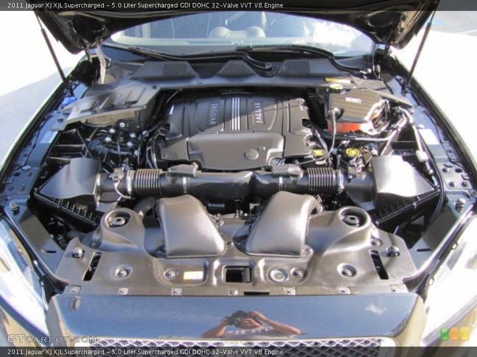 5.0 Liter Supercharged GDI DOHC 32-Valve VVT V8 Engine for the 2011 Jaguar XJ #76401983