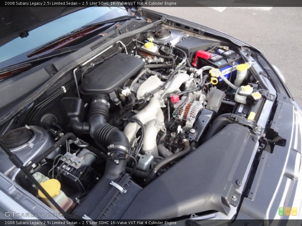 2.5 Liter SOHC 16-Valve VVT Flat 4 Cylinder Engine for the 2008 Subaru Legacy #76408764