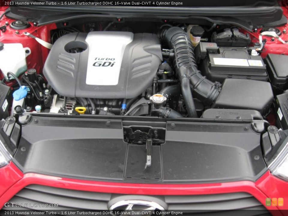 1.6 Liter Turbocharged DOHC 16-Valve Dual-CVVT 4 Cylinder Engine for the 2013 Hyundai Veloster #76457019