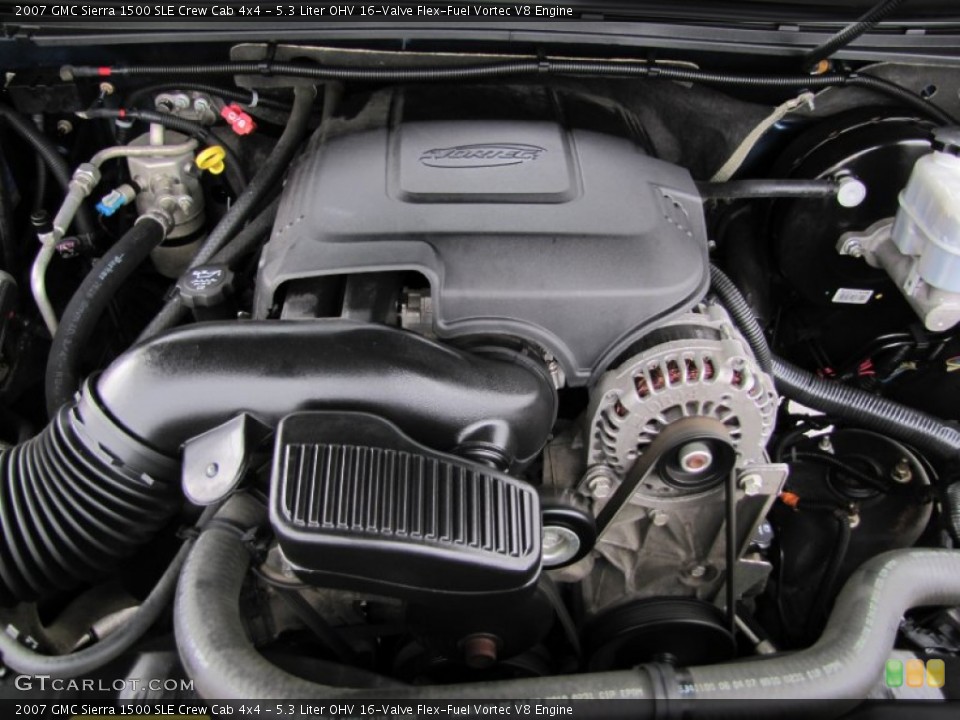 5.3 Liter OHV 16-Valve Flex-Fuel Vortec V8 Engine for the 2007 GMC Sierra 1500 #76463465