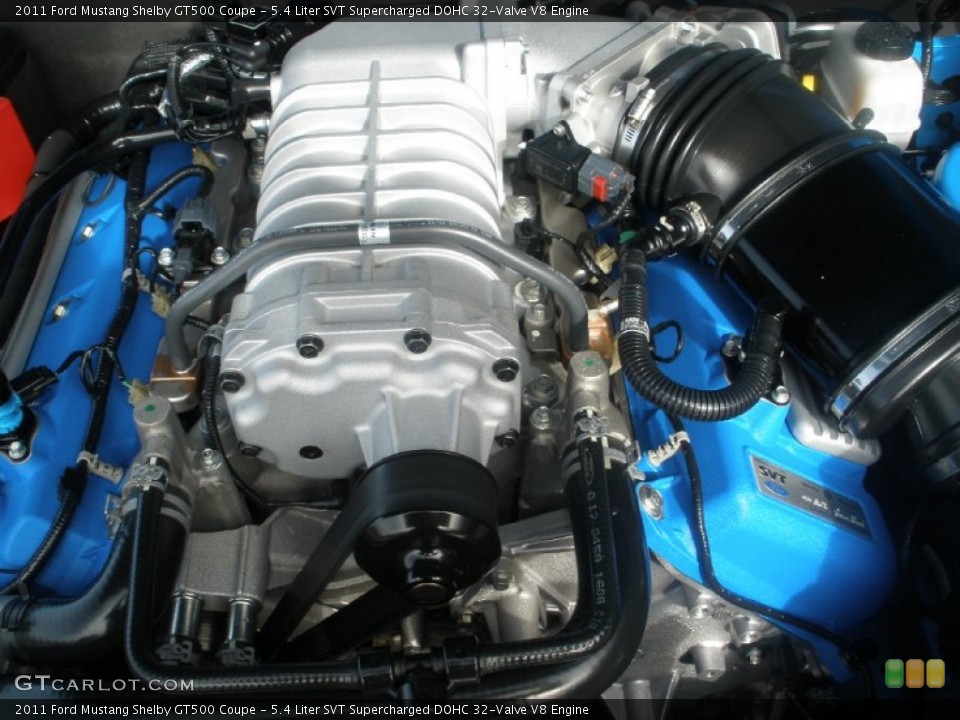 5.4 Liter SVT Supercharged DOHC 32-Valve V8 Engine for the 2011 Ford Mustang #76530958