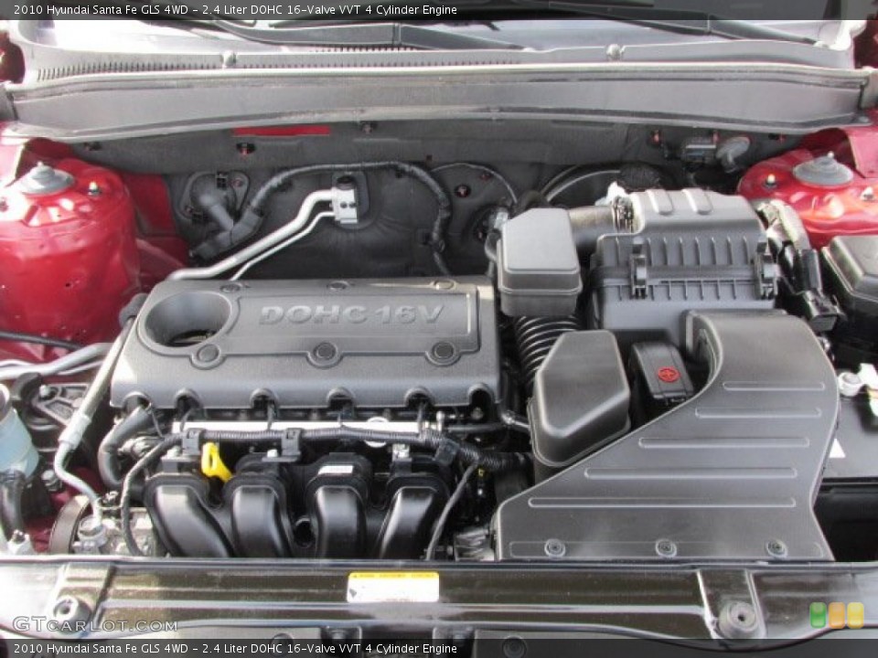 2.4 Liter DOHC 16-Valve VVT 4 Cylinder Engine for the 2010 Hyundai Santa Fe #76536937
