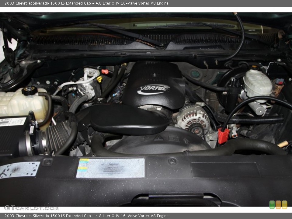 4.8 Liter OHV 16-Valve Vortec V8 Engine for the 2003 Chevrolet Silverado 1500 #76538741