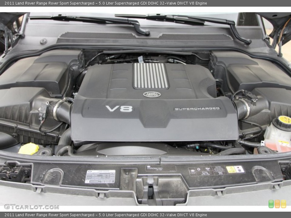 5.0 Liter Supercharged GDI DOHC 32-Valve DIVCT V8 Engine for the 2011 Land Rover Range Rover Sport #76540424