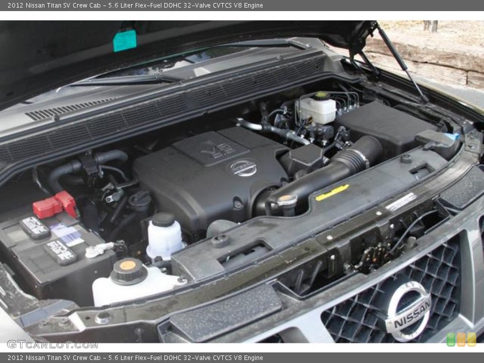 5.6 Liter Flex-Fuel DOHC 32-Valve CVTCS V8 Engine for the 2012 Nissan Titan #76614181
