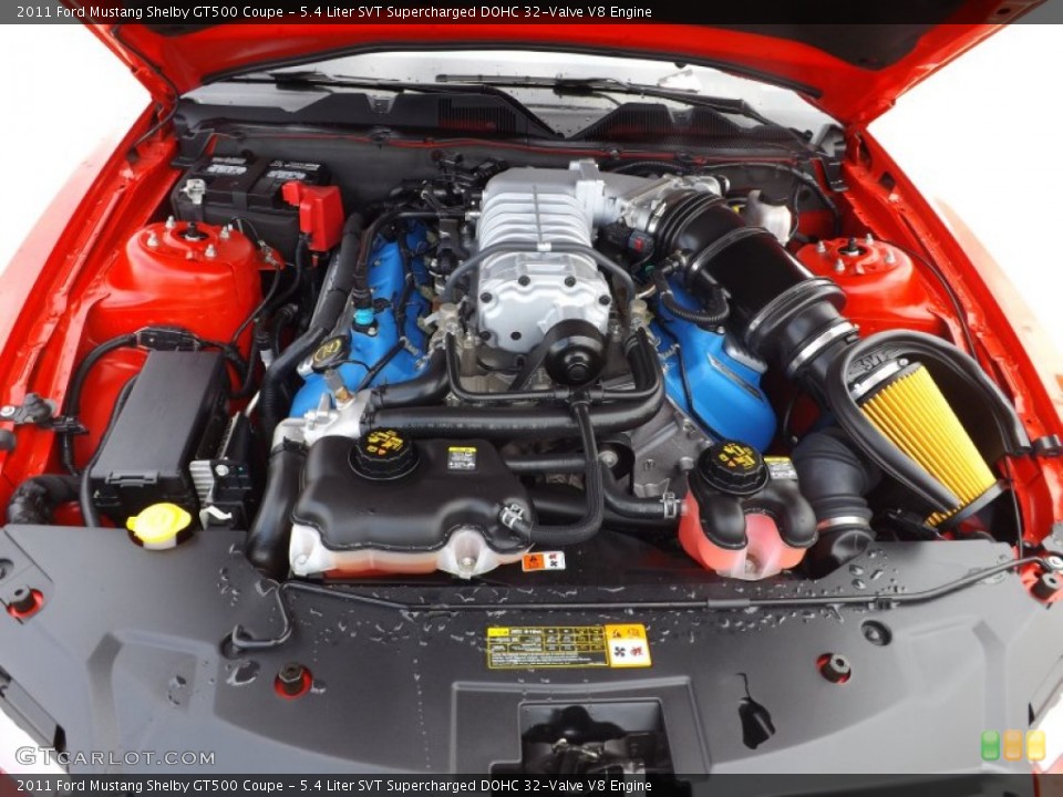 5.4 Liter SVT Supercharged DOHC 32-Valve V8 2011 Ford Mustang Engine