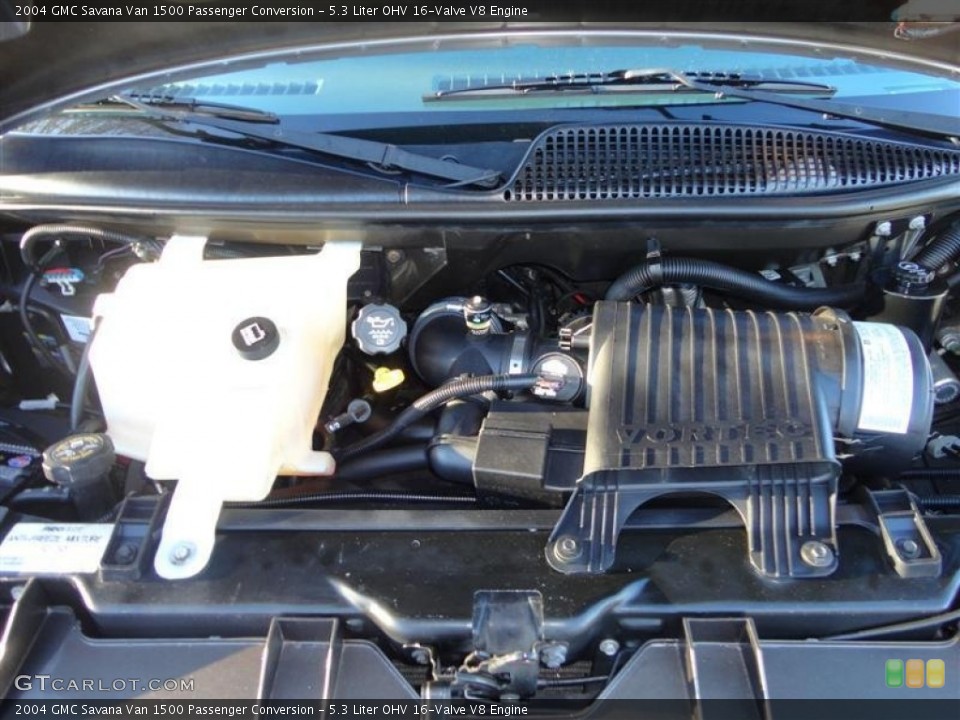 5.3 Liter OHV 16-Valve V8 2004 GMC Savana Van Engine