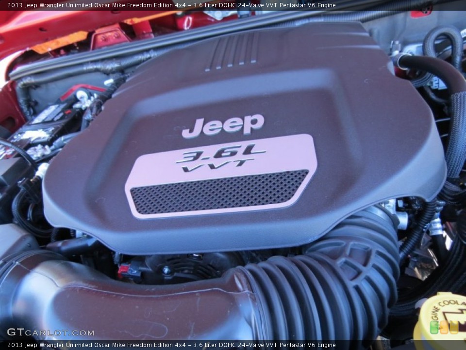 3.6 Liter DOHC 24-Valve VVT Pentastar V6 Engine for the 2013 Jeep Wrangler Unlimited #76643286
