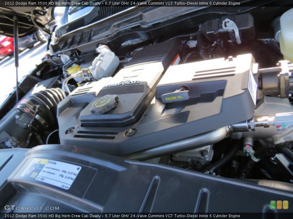 6.7 Liter OHV 24-Valve Cummins VGT Turbo-Diesel Inline 6 Cylinder Engine for the 2012 Dodge Ram 3500 HD #76645019
