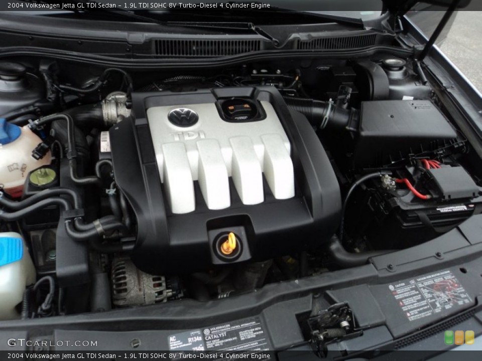 1.9L TDI SOHC 8V Turbo-Diesel 4 Cylinder 2004 Volkswagen Jetta Engine