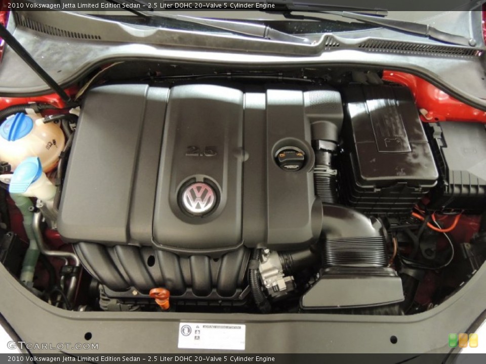 2.5 Liter DOHC 20-Valve 5 Cylinder 2010 Volkswagen Jetta Engine