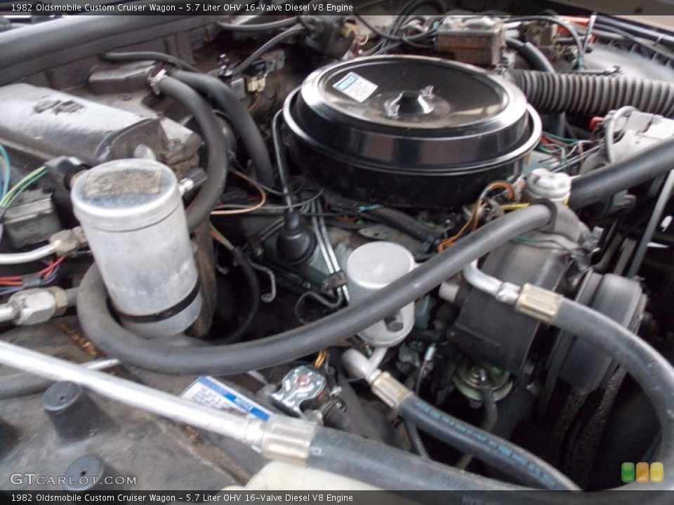 5.7 Liter OHV 16-Valve Diesel V8 Engine for the 1982 Oldsmobile Custom Cruiser #76754957