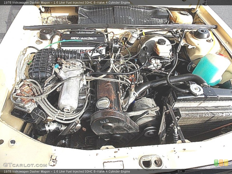 1.6 Liter Fuel Injected SOHC 8-Valve 4 Cylinder 1978 Volkswagen Dasher Engine