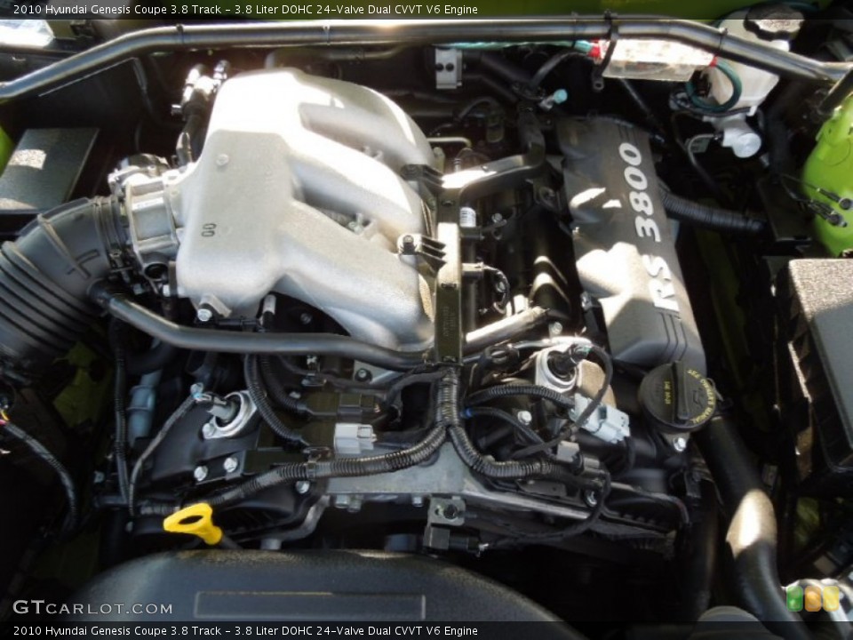 3.8 Liter DOHC 24-Valve Dual CVVT V6 Engine for the 2010 Hyundai Genesis Coupe #76906734