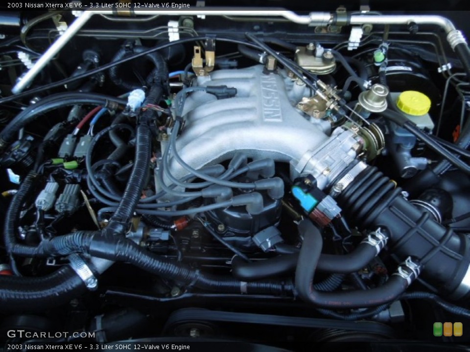 3.3 Liter SOHC 12-Valve V6 2003 Nissan Xterra Engine