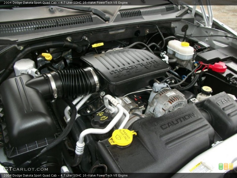 4.7 Liter SOHC 16-Valve PowerTech V8 Engine for the 2004 Dodge Dakota #76916137