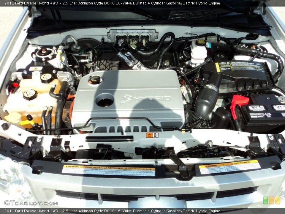 2.5 Liter Atkinson Cycle DOHC 16-Valve Duratec 4 Cylinder Gasoline/Electric Hybrid Engine for the 2011 Ford Escape #76920386