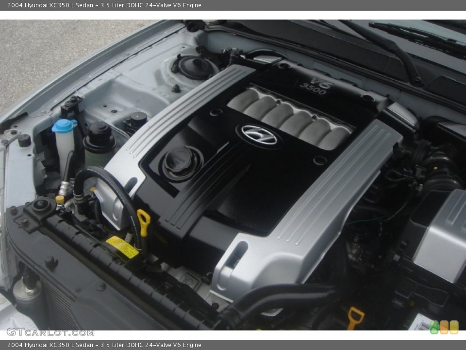 3.5 Liter DOHC 24-Valve V6 2004 Hyundai XG350 Engine