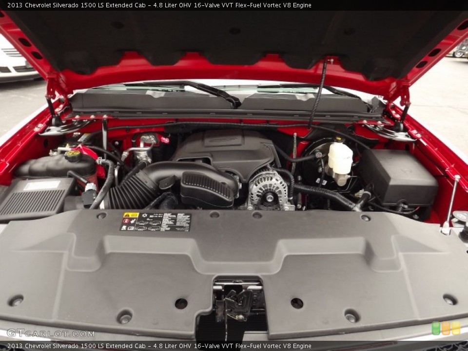4.8 Liter OHV 16-Valve VVT Flex-Fuel Vortec V8 Engine for the 2013 Chevrolet Silverado 1500 #76940049