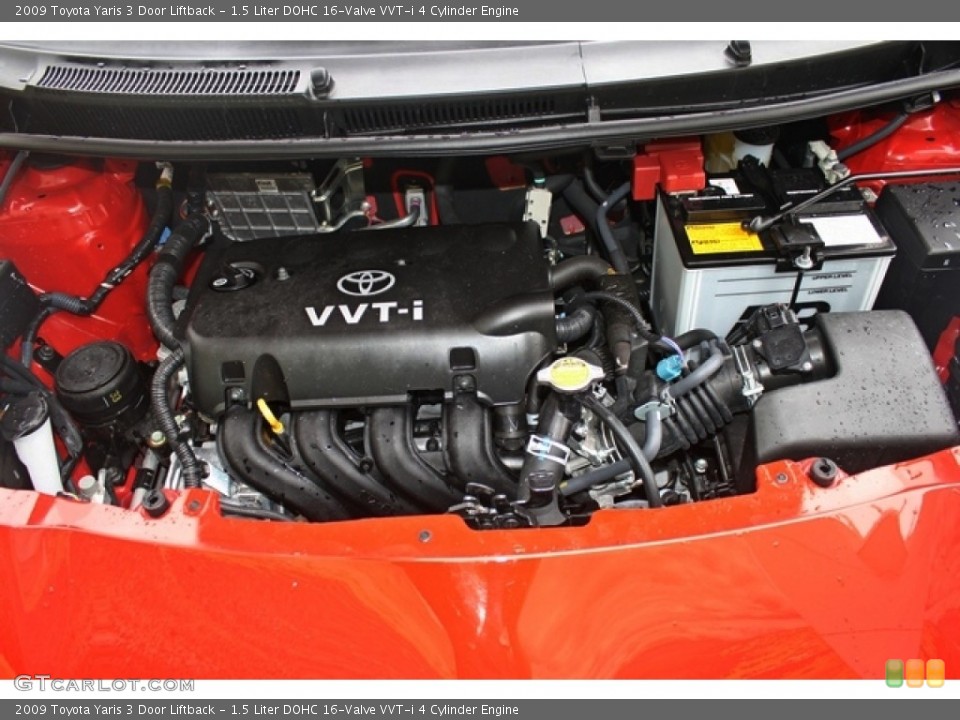 1.5 Liter DOHC 16-Valve VVT-i 4 Cylinder 2009 Toyota Yaris Engine