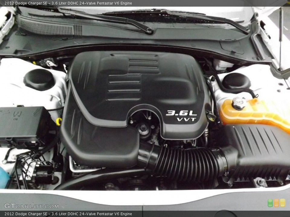 3.6 Liter DOHC 24-Valve Pentastar V6 2012 Dodge Charger Engine