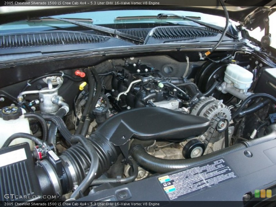 5.3 Liter OHV 16-Valve Vortec V8 2005 Chevrolet Silverado 1500 Engine