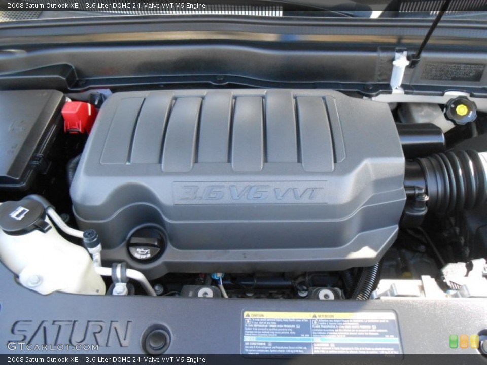 3.6 Liter DOHC 24-Valve VVT V6 2008 Saturn Outlook Engine
