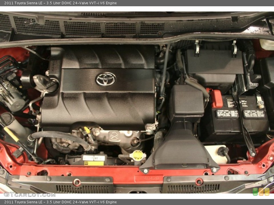 3.5 Liter DOHC 24-Valve VVT-i V6 Engine for the 2011 Toyota Sienna #76996959