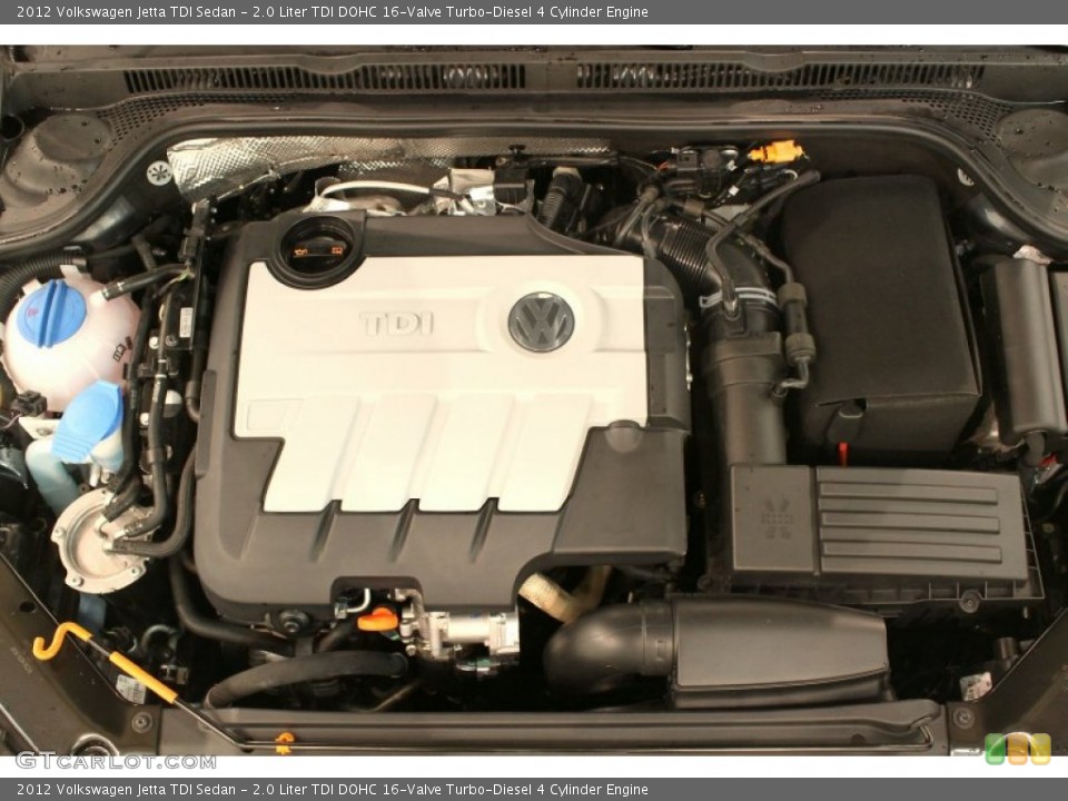 2.0 Liter TDI DOHC 16-Valve Turbo-Diesel 4 Cylinder 2012 Volkswagen Jetta Engine