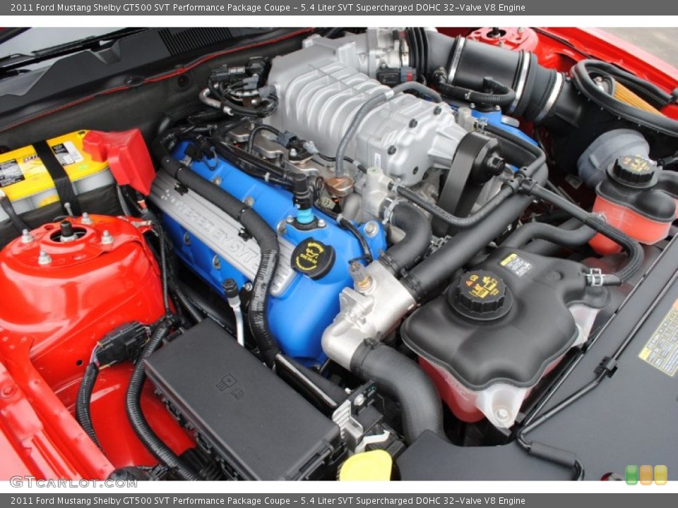 5.4 Liter SVT Supercharged DOHC 32-Valve V8 Engine for the 2011 Ford Mustang #77021189