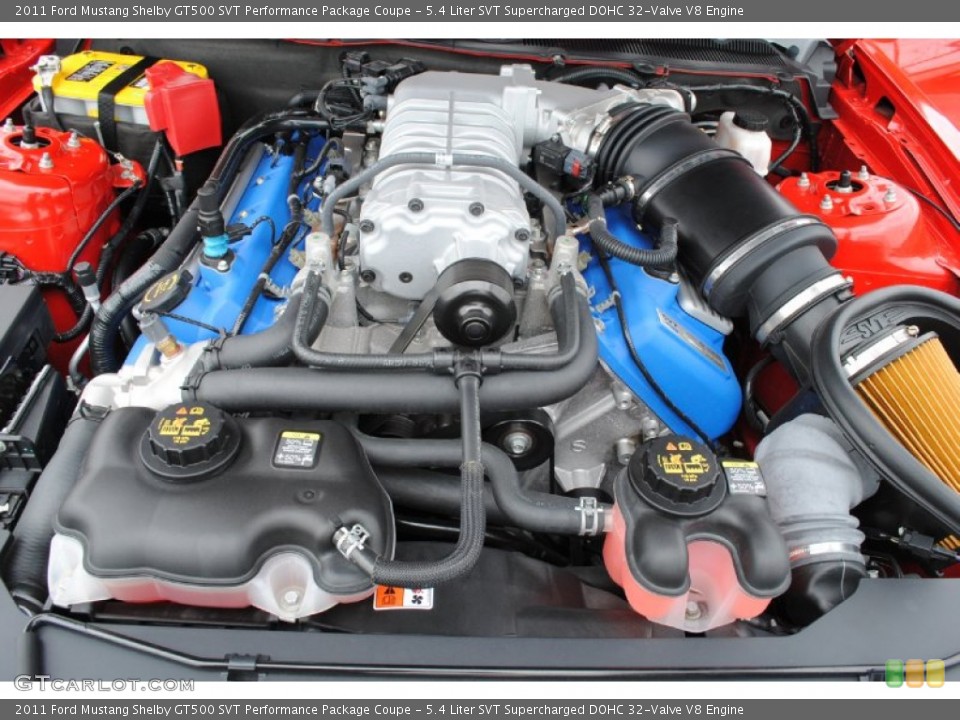5.4 Liter SVT Supercharged DOHC 32-Valve V8 Engine for the 2011 Ford Mustang #77021238