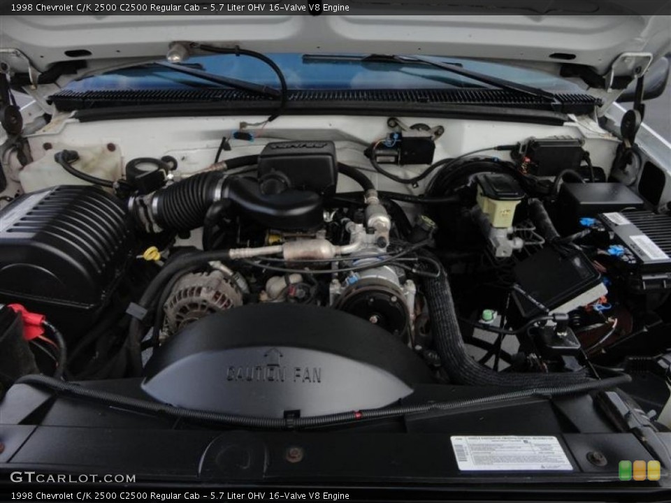 5.7 Liter OHV 16-Valve V8 1998 Chevrolet C/K 2500 Engine