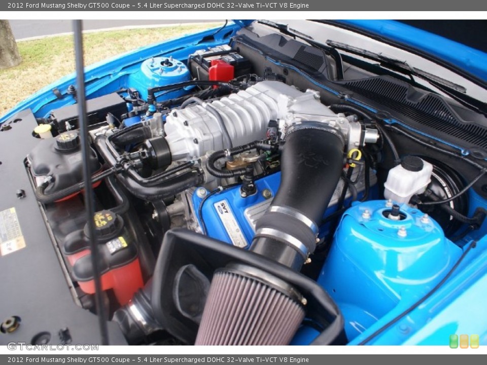 5.4 Liter Supercharged DOHC 32-Valve Ti-VCT V8 Engine for the 2012 Ford Mustang #77026959