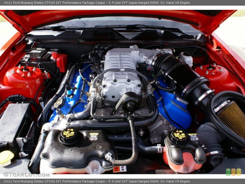 5.4 Liter SVT Supercharged DOHC 32-Valve V8 Engine for the 2011 Ford Mustang #77033940