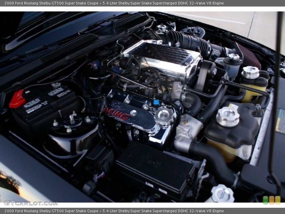 5.4 Liter Shelby Super Snake Supercharged DOHC 32-Valve V8 Engine for the 2009 Ford Mustang #77038917