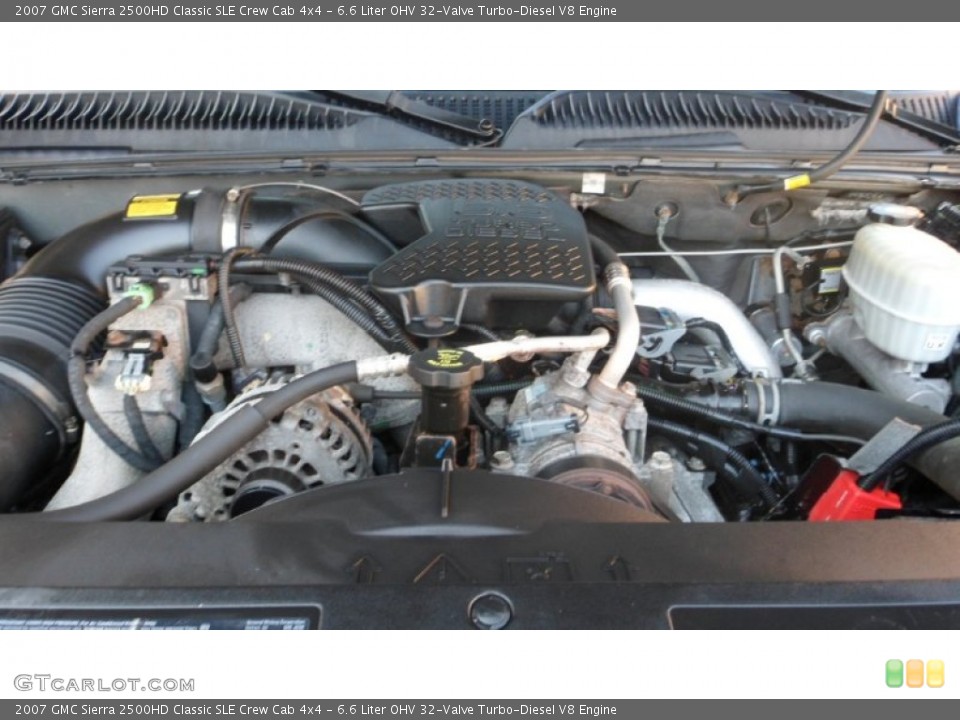 6.6 Liter OHV 32-Valve Turbo-Diesel V8 2007 GMC Sierra 2500HD Engine