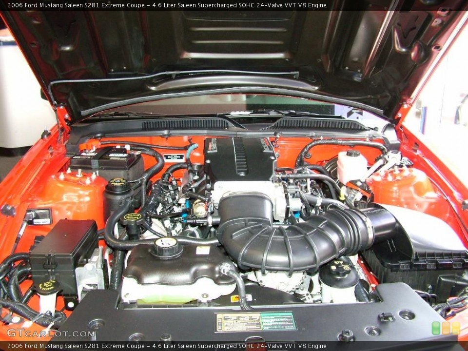 4.6 Liter Saleen Supercharged SOHC 24-Valve VVT V8 2006 Ford Mustang Engine